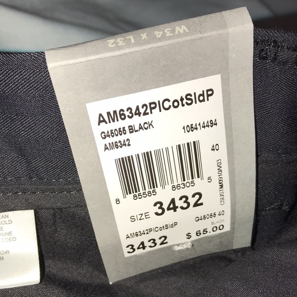 Ashworth Flat Front Golf Pants, Black, 34/32, NWT! - Picture 15 of 15